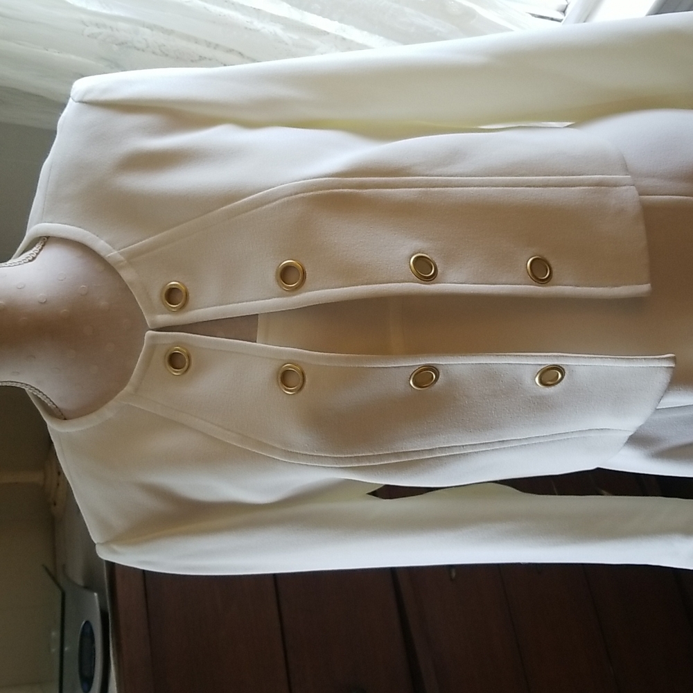 NWOT Tahari 2pc tank dress and jacket in Ivory. Sz. 10 - Picture 2 of 6